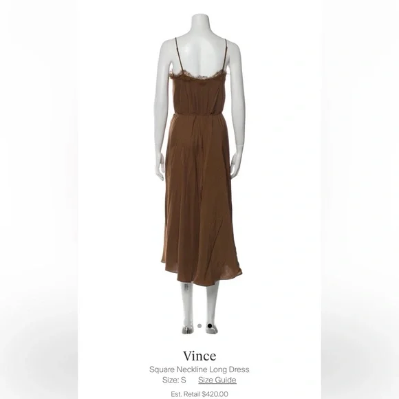 VINCE square neckline midi dress - Picture 2 of 3